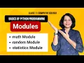math random statistics MODULES Class 11 Computer Science