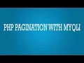 Pagination with MySQL Using jQuery Ajax and PHP mysql