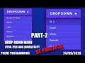 Clickable drop-down menu html css and simple Javascript part-2 full code only on mobile phone