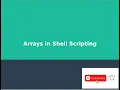Shell Scripting Array in shell programming OS Malayalam Tutorial