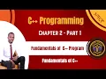 Chapter 2 - Part 1 Fundamentals of C Programming