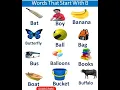 Words That Start with B se shuru hone wale words