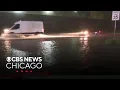 Flooding storm damage in Chicago area after overnight storms