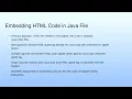 Embedding HTML Code in Java File Lecture 36 Applet Programming--III