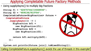 Advanced Java CompletableFuture Features Applying Factory Methods