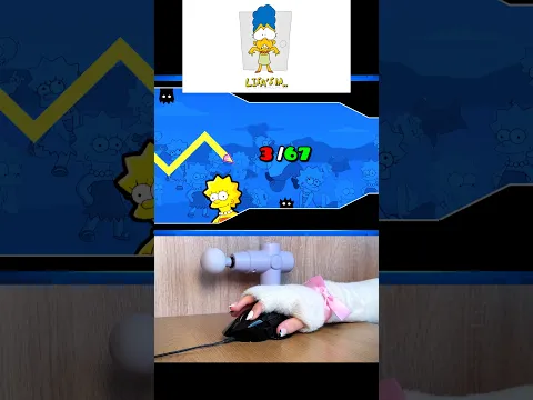 Can I Beat The HARDEST Marge Simpson Challenge? 🤔 #shorts #geometrydash