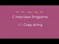 String Copy C Interview Programs Logic First Tamil