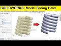 Model Extension Spring SOLIDWORKS Helix Sweep