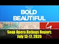 Soap Opera Ratings Report July 13-17 2026