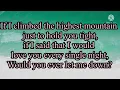 Because I Love You By Shania Yan Lyrics