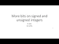 More bits on signed vs unsigned integers