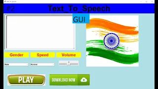 Text To Speech GUI using python tkinter computer application how to make software using python