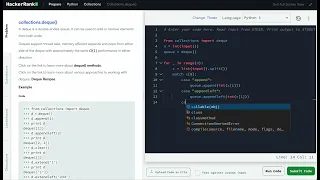 Hackerrank Python Solution Collections - Python Collections deque