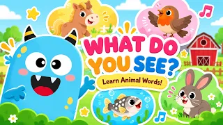 What Do You See? 👀 | Learn Animal Names in English | Fun Kids Song | KoKoPang English for Kids