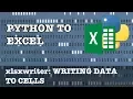 Writing data to Excel cells in xlsxwriter
