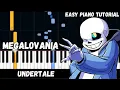 Undertale - Megalovania Easy Piano Tutorial