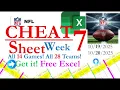 NFL Week 7 Cheat Sheet Unique Sports Betting Advantage w Data Analytics vs Vegas 2025 Tips ATS