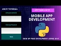 Master Kivy Create an Impressive Sign-Up App with Python Kivy Tutorial