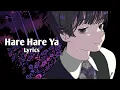 『Sou - Hare Hare Ya』 Lyrics