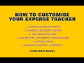 How to Customise your Expense Tracker Deborah Ho ok debbah