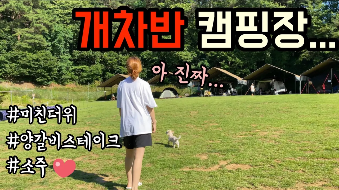 [술상로그] 캠핑VLOG | 개차반 캠핑장 다녀왔습니다.. 왜 개차반이냐구요?🤷‍♀️ 양갈비스테이크, 차돌메밀소바, 고추잡채 | Camping 썸네일