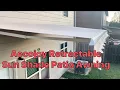 Aecojoy 13 X8 Retractable Sun Shade Patio Awning DIY Install Review