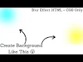 How do I blur the background in CSS Gradient Blur HTML CSS Abhinav Arya