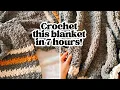 Crochet This Chunky Blanket in 7 Hours Beginner friendly pattern CJ Design Blog