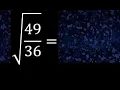 Square root of roots of fractions root of a fraction or division