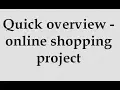 Quick overview - online shopping project in jsp Eclipse IDE Tomcat server MySQL Database