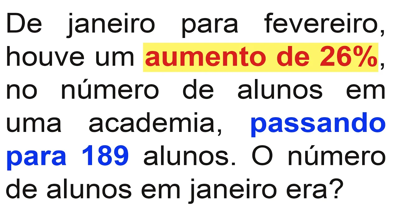 1 PROBLEMA DE PORCENTAGEM FÁCIL USANDO REGRA DE TRÊS | MATEMÁTICA - Bando de Estudiosos