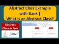 Abstract Class Example with Bank What is an Abstract Class Java Tutorial