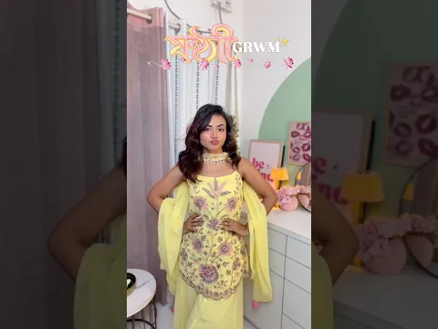 Shashthi GRWM🪷✨🐚 #makeup #grwm #festivelook