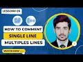 How to Comment Single Line and Multiple Lines of Code - C