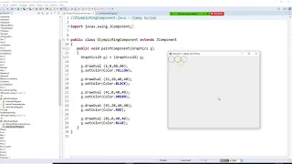 Java GUI programming draw an Olympic Ring on a component