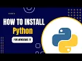How to install Python 3 12 5 on Windows 11