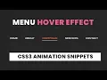 Cool Menu Hover Effect with Using Html and CSS Navigation Hover Effect