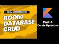 Delete data in room database kotlin Android Studio