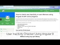 How to check user inactivity or user idleness using Angular 9 with circle progress