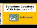 Locators CSS Selectors with ID