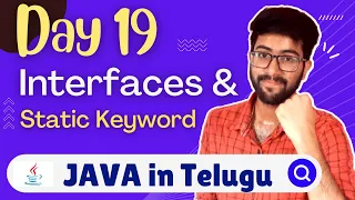 Day 19 Interfaces Static Keyword in Java Java Course in Telugu Vamsi Bhavani