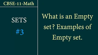 Class-11-Math Sets What is an Empty set Examples of Empty sets