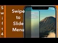 Swipe to Slide Menu Swift 4 Xcode 9 0