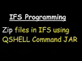 How to create IBM i ZIP files in IFS using Java QSHELL command JAR Java Archive on AS400
