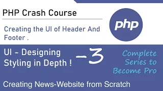PHP series creating Header and Footer UI creating folder structure From Scratch