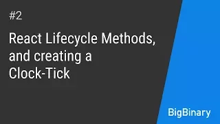 React Lifecycle Methods and creating a Clock Tick Episode 2
