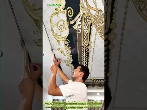 Das Deckenwandbild: Anbringen einer kunstvoll bedruckten Tapete an einer Deckenfläche