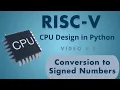 RISC-V CPU Design in Python 5 Sign Extension Negative Numbers