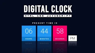 How To Make Awesome Digital Clock in HTML CSS JavaScript Mini JavaScript Project