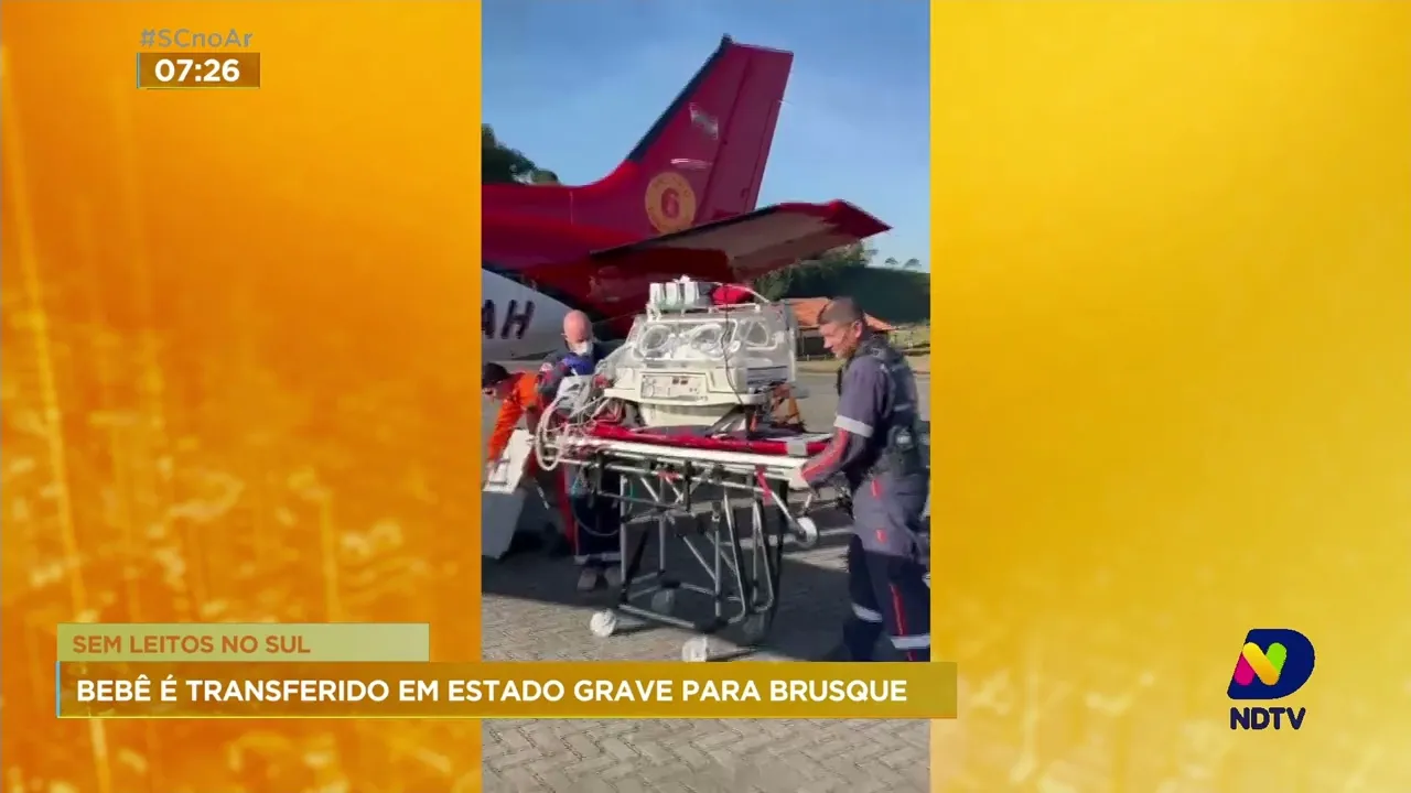 Bebê em estado grave é transferido de Criciúma para outra região do estado por falta de leito
